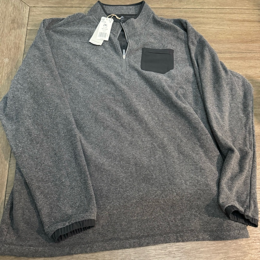 Adidas PrimeGreen Black 1/4 Zip Pocket Golf Pullover Sweatshirt Men's Size 2xl